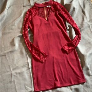 Almost Famous Red Lace Bodycon